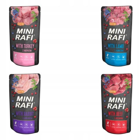 KARMA RAFI MINI SASZETKA MIX SMAKÓW 20x150G DLA PSA KARMA RAFI MINI SASZETKA MIX SMAKÓW 20x150G DLA PSA