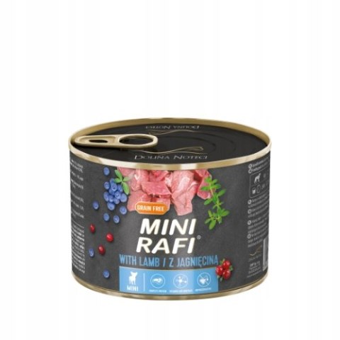 Mokra karma dla psa Mini Rafi puszka z jagnięciną 185g Mokra karma dla psa Mini Rafi puszka z jagnięciną 185g