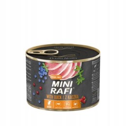 Mokra karma dla psa Mini Rafi puszka z kaczką 185g